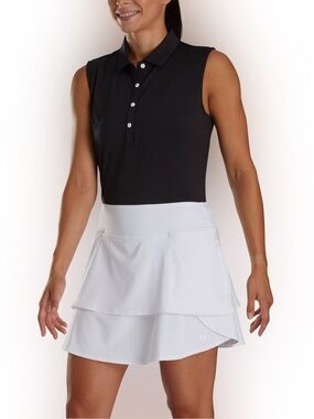 FootJoy FJ Performance Layered Golf Skort Women’s Medium White Built-In Shorts